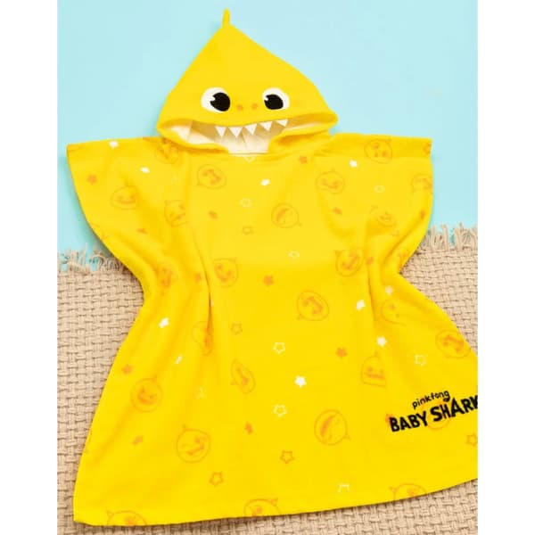 Baby Shark Childrens/Kids Repeat Print Hooded Towel
