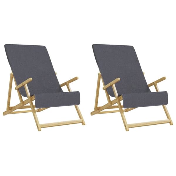 vidaXL strandhåndklæder 2 stk. 60x135 cm 400 GSM stof antracitgrå