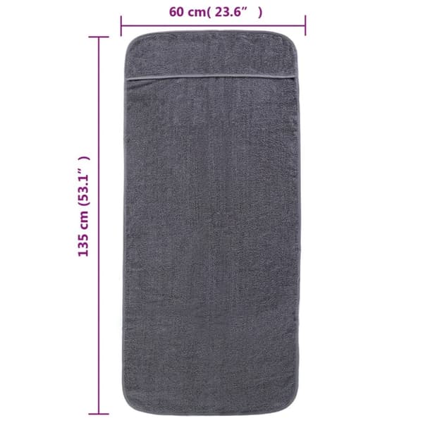 vidaXL strandhåndklæder 2 stk. 60x135 cm 400 GSM stof antracitgrå