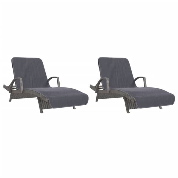 vidaXL strandhåndklæder 2 stk. 75x200 cm 400 GSM stof antracitgrå