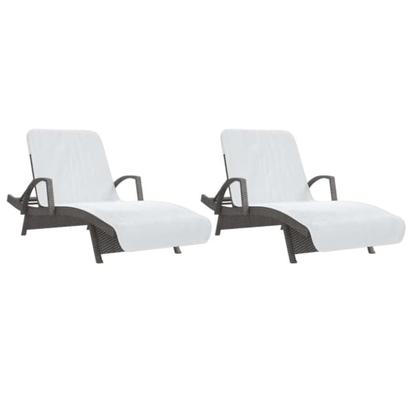 vidaXL strandhåndklæder 2 stk. 75x200 cm 400 GSM stof hvid