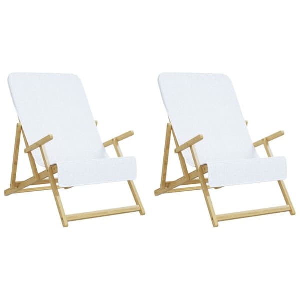 vidaXL strandhåndklæder 2 stk. 60x135 cm 400 GSM stof hvid