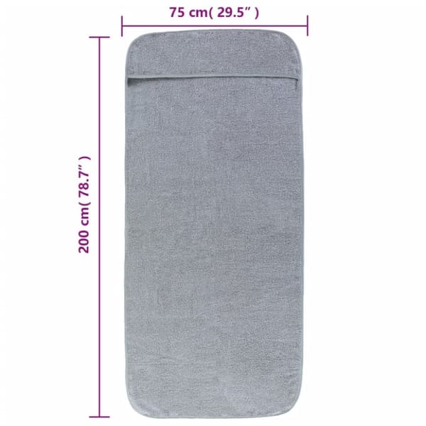 vidaXL Rantapyyhkeet 2 kpl harmaa 75x200 cm kangas 400 GSM