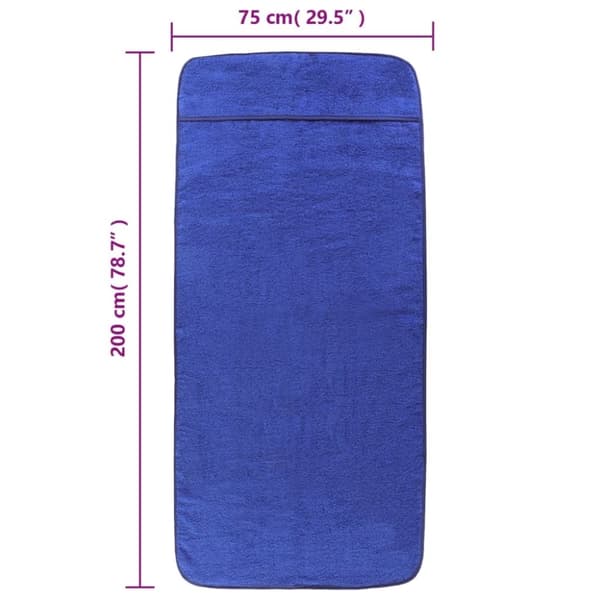vidaXL Badhanddukar 2 st kungsblå 75x200 cm tyg 400 gsm