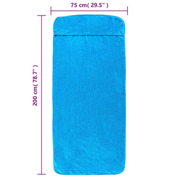vidaXL Badhanddukar 2 st turkos 75x200 cm tyg 400 gsm