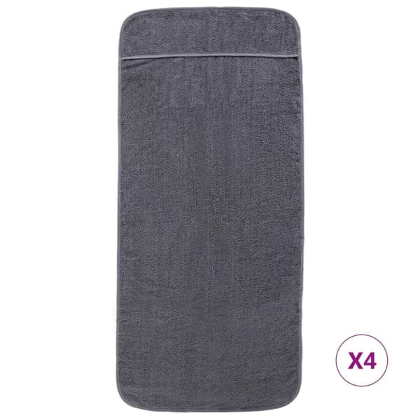 vidaXL Strandhåndklær 4 stk antrasitt 60x135 cm stoff 400 GSM