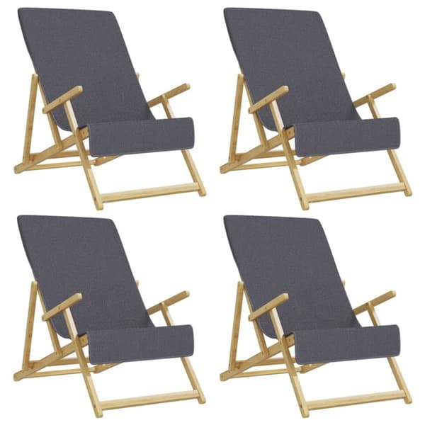 vidaXL Strandhåndklær 4 stk antrasitt 60x135 cm stoff 400 GSM