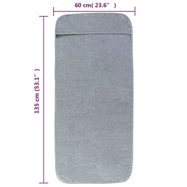 vidaXL Strandhåndklær 4 stk grå 60x135 cm stoff 400 GSM
