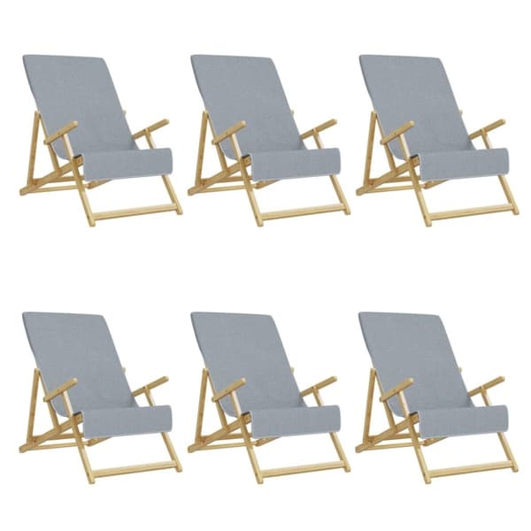vidaXL Strandhåndklær 6 stk grå 60x135 cm stoff 400 GSM