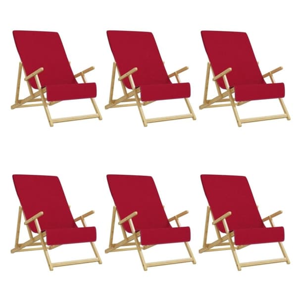 vidaXL Strandhåndklær 6 stk burgunder 60x135 cm stoff 400 GSM