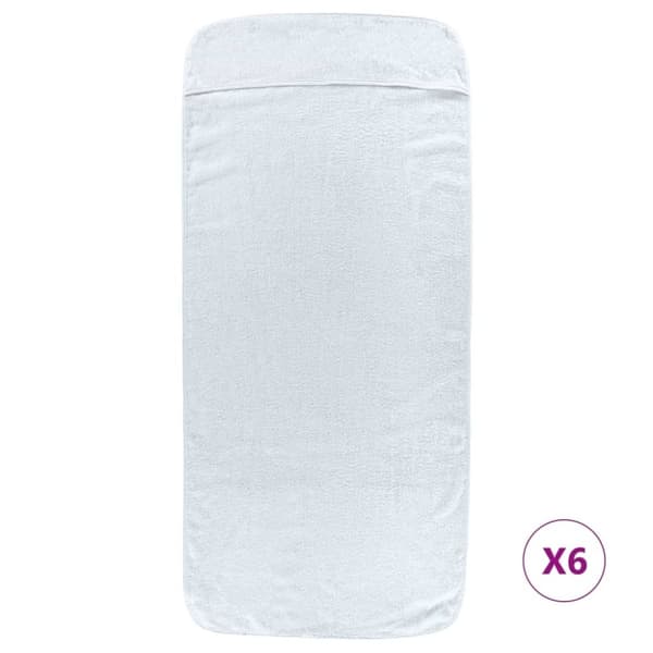vidaXL strandhåndklæder 6 stk. 60x135 cm 400 GSM stof hvid
