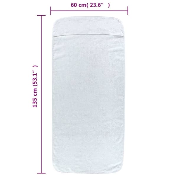 vidaXL strandhåndklæder 4 stk. 60x135 cm 400 GSM stof hvid