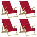 Pikkukuva 1 / 8: vidaXL Rantapyyhkeet 4 kpl viininpunainen 60x135 cm kangas 400 GSM