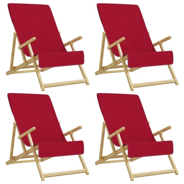 vidaXL Rantapyyhkeet 4 kpl viininpunainen 60x135 cm kangas 400 GSM
