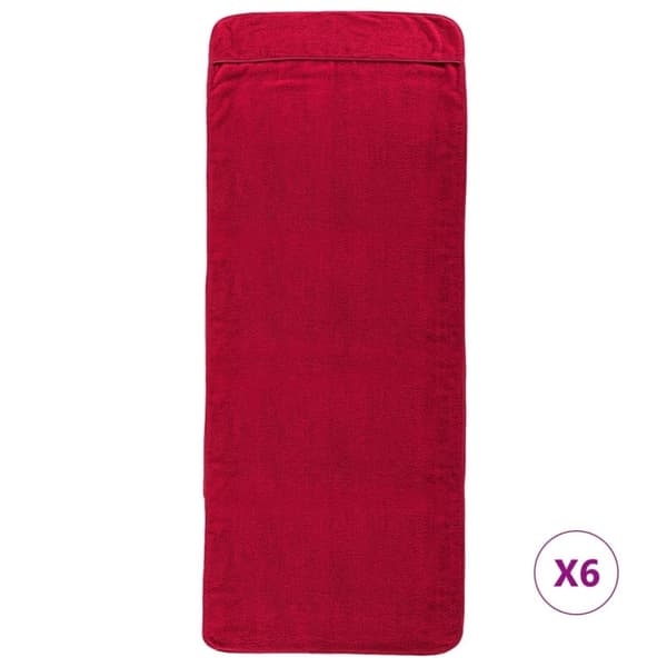 vidaXL Rantapyyhkeet 4 kpl viininpunainen 60x135 cm kangas 400 GSM