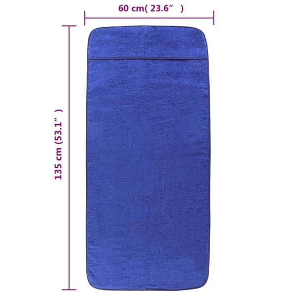 vidaXL Rantapyyhkeet 4 kpl syvänsininen 60x135 cm kangas 400 GSM