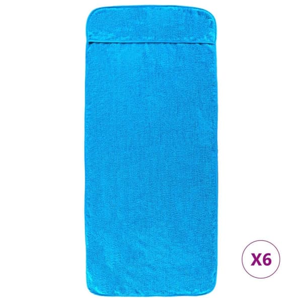 vidaXL strandhåndklæder 6 stk. 60x135 cm 400 GSM stof turkis