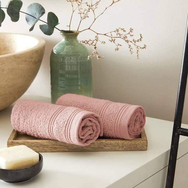 Set med 2 "Spa" frotté gästhanddukar 30 x 50 cm / 400 gr/m² - "Spa" Blush