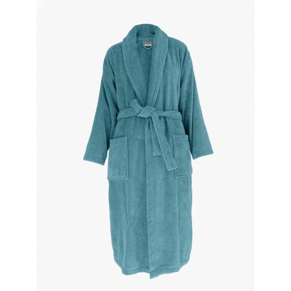 Sjalkrage badrock Bomullssvamp 380 gr/m² "Naïa" Sydvind - Cerulean - Storlek M