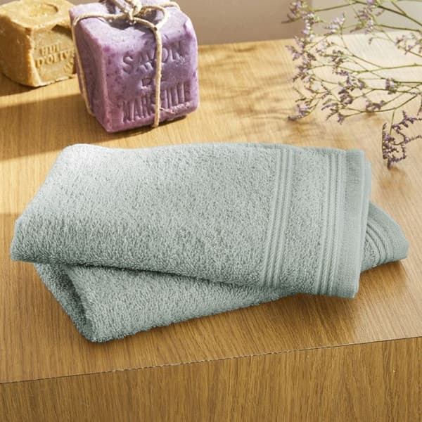 Set med 2 "Spa" frotté gästhanddukar 30 x 50 cm / 400 gr/m² - "Spa" Céladon