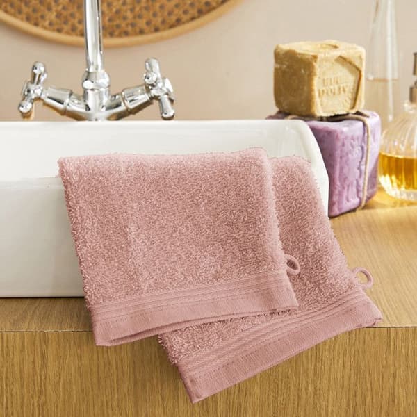 Set med 2 "Spa" frottétvättlappar 15 x 21 cm / 400 gr/m² - "Spa" Blush