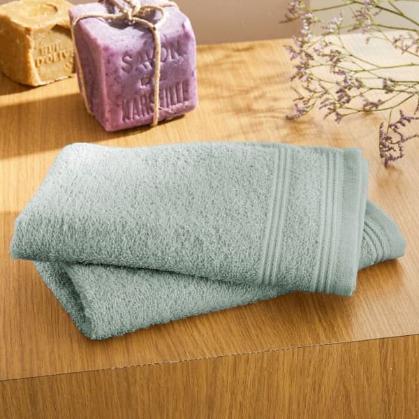 Set med 6 "Spa" frotté gästhanddukar 30 x 50 cm / 400 gr/m² - "Spa" Céladon
