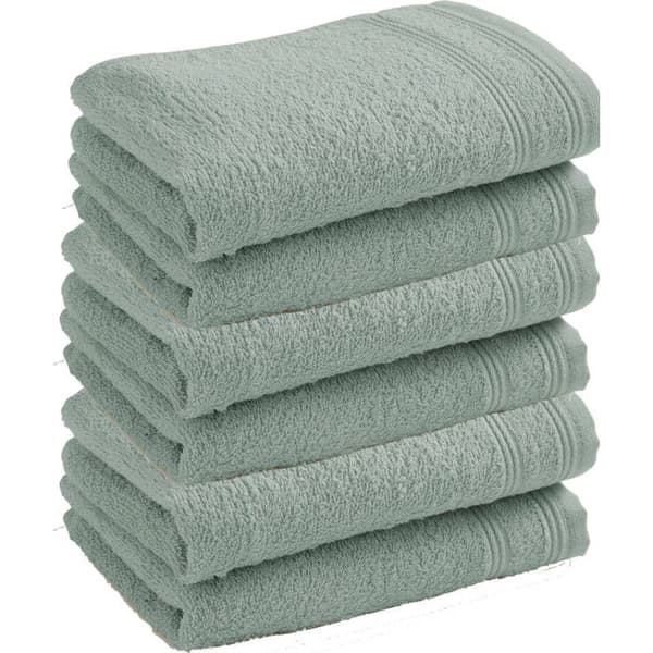 Set med 6 "Spa" frotté gästhanddukar 30 x 50 cm / 400 gr/m² - "Spa" Céladon
