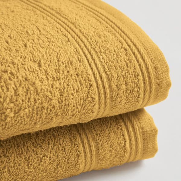 Set med 6 "Spa" frotté gästhanddukar 30 x 50 cm / 400 gr/m² - "Spa" Corn Yellow