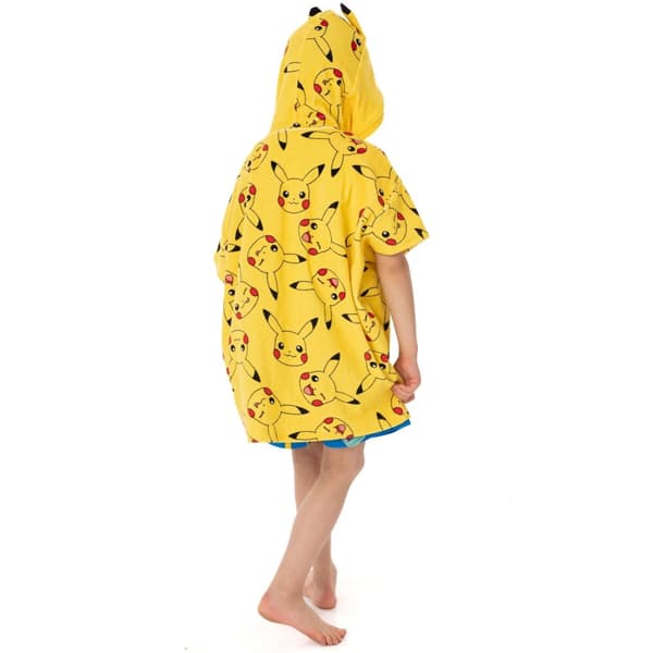 Pokemon Pikachu-håndklæde med hætte til børn/unge
