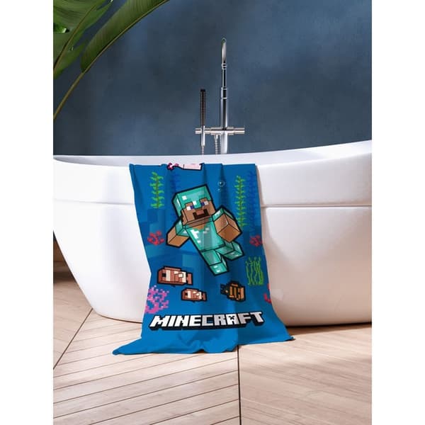 Minecraft Ocean Bath Towel
