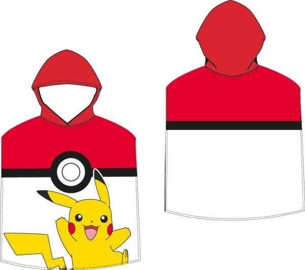 Pokemon Poncho hupullinen kylpypyyhe - 100 prosenttia puuvillaa