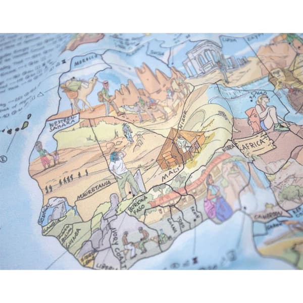 Awesome Maps Retkeilykarttapyyhe Best Hiking Trails In The World Monivärinen