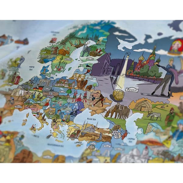 Awesome Maps Little Explorers Karttapyyhe World Map For Kids To Explore The World Monivärinen