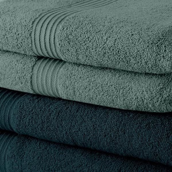 Set om 5 IDAG Badlakan 70x130 cm 100% bomull - 3 påfåglar + 2 cecidon