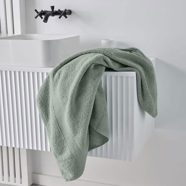 TODAY Essential - Set med 10 handdukar 50x90 cm 100 % bomull, Celadon färg