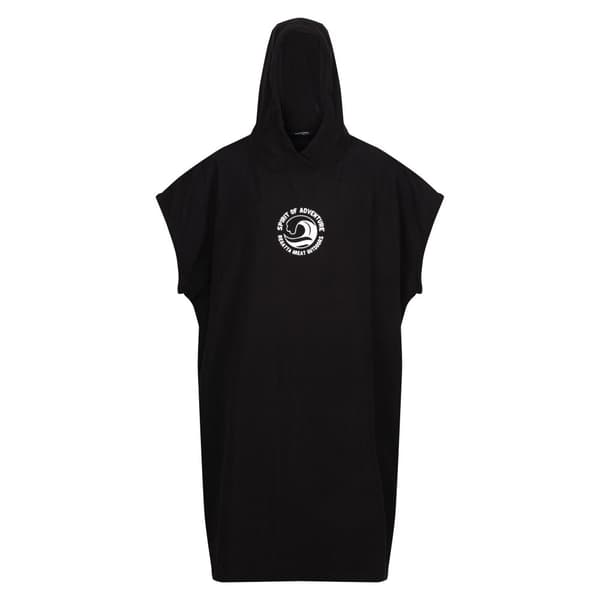 Regatta Unisex Adult Tidal Wave Hooded Towel Black S-M