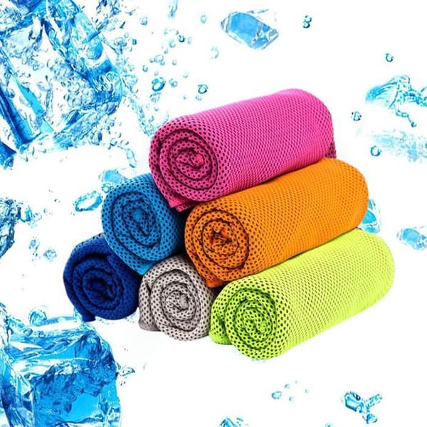 Set med 6 kylhanddukar (30x100 cm), allt-i-ett anti-kallsvetthandduk, för män och kvinnor, gym