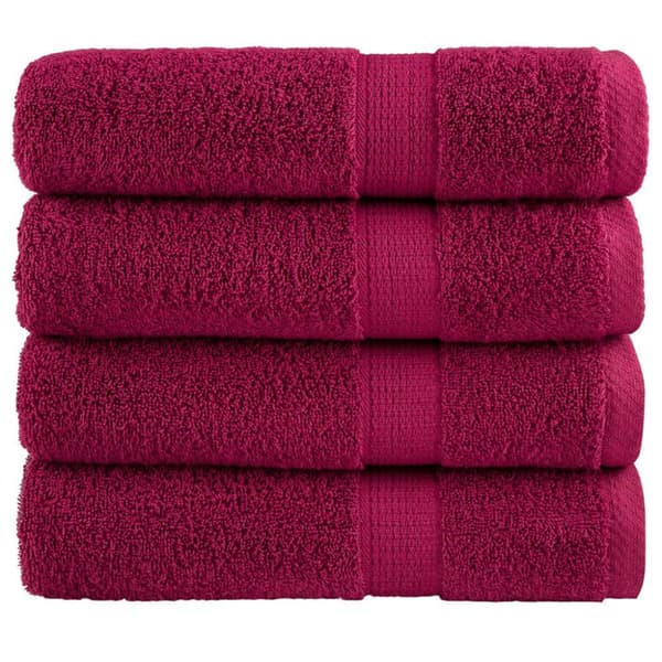 vidaXL håndklæder SOLUND 4 stk. Premium 50x100 cm 600 g/m2 bordeaux