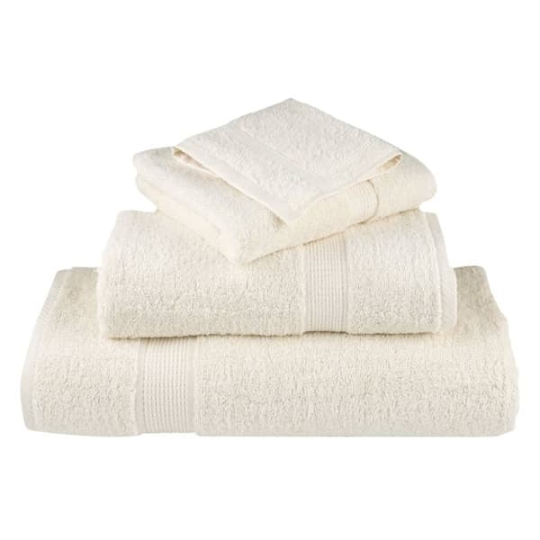 vidaXL håndklæder 12 stk. Premium SOLUND 600 g/m2 creme