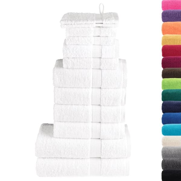 vidaXL håndklæder 12 stk. Premium SOLUND 600 g/m2 hvid