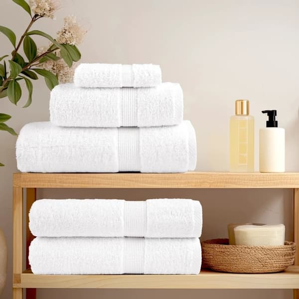 vidaXL Premium håndklesett 12 deler SOLUND hvit 600 g/m2