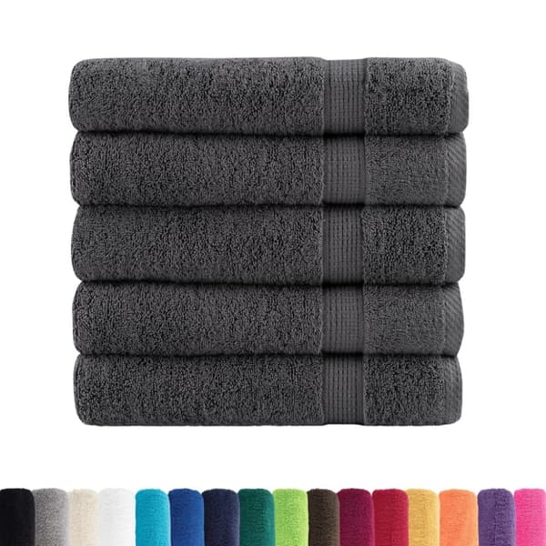vidaXL Premium badhanddukar SOLUND 25st antracit 100x150cm 600gsm