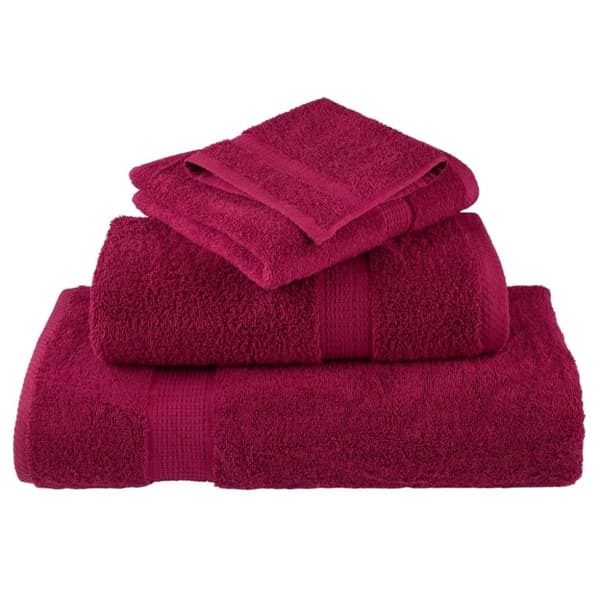 vidaXL Premium gästhanddukar SOLUND 10 st vinröd 30x50cm 600gsm