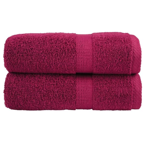 vidaXL gæstehåndklæder SOLUND 2 stk. Premium 30x50 cm 600g/m2 bordeaux