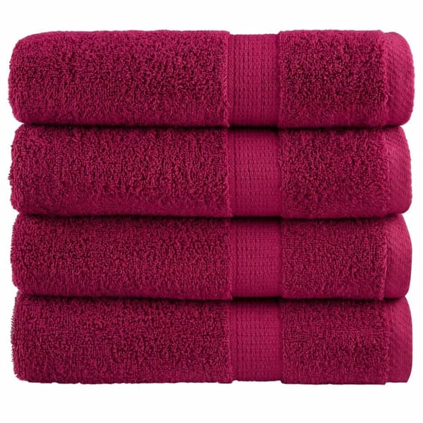 vidaXL håndklæder SOLUND 4 stk. Premium 70x140 cm 600 g/m2 bordeaux