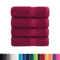 Miniatyrbillede 2 af 7: vidaXL gæstehåndklæder SOLUND 4 stk. Premium 30x50 cm 600g/m2 bordeaux