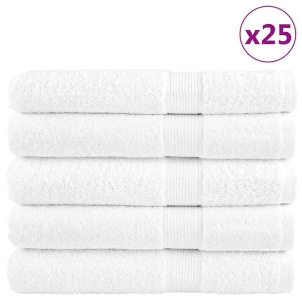 vidaXL saunahåndklæder SOLUND 25 stk. Premium 80x200 cm 600 g/m2 hvid