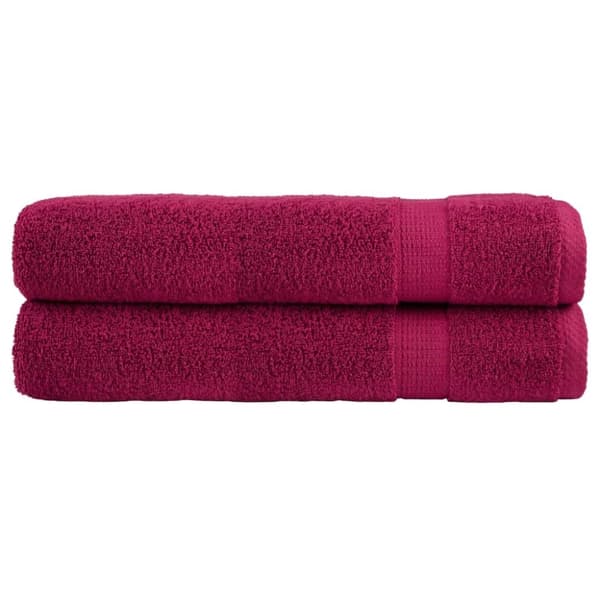 vidaXL håndklæder SOLUND 2 stk. Premium 100x200 cm 600 g/m2 bordeaux