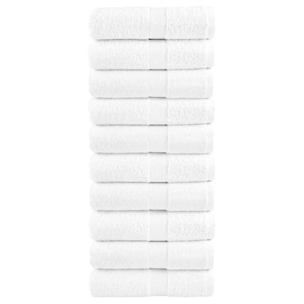 vidaXL Premium gjestehåndklær SOLUND 10 stk hvit 30x50 cm 600gsm