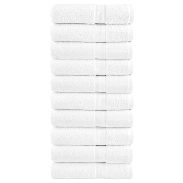 vidaXL Premium badhanddukar SOLUND 10 st vit 70x140cm 600gsm